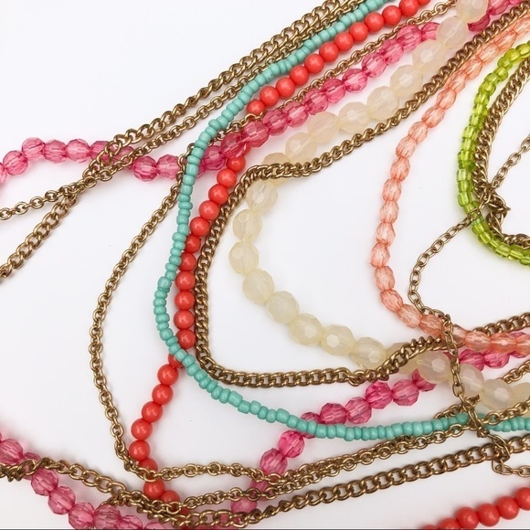 𝅺Aldo Multilayer and Multicolour Beaded Necklace - Picture 10 of 13